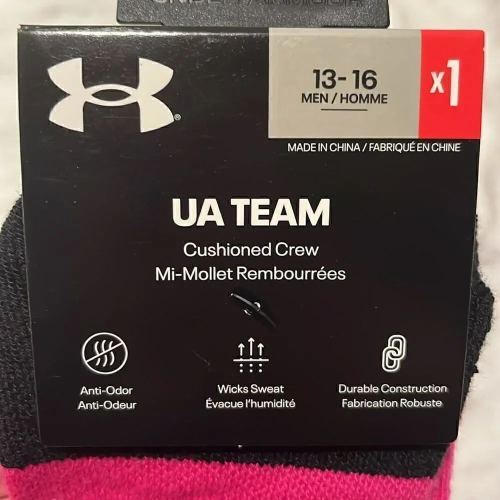 UNISEX UA TEAM CUSHIONED CREW SOCKS - Picture 5 of 7
